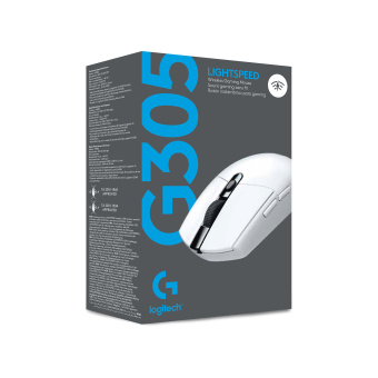 Мышь Logitech G305 белый оптическая (12000dpi) беспроводная USB (5but) - купить недорого с доставкой в интернет-магазине