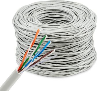 Кабель сетевой Buro BU-CCA-045 UTP 4 пары cat.5E solid 0.45мм CCA 305м серый - купить недорого с доставкой в интернет-магазине