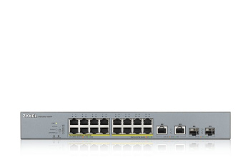 Коммутатор Zyxel GS1350-18HP-EU0101F (L2) 16x1Гбит/с 2xКомбо(1000BASE-T/SFP) 16PoE+ 250W управляемый - купить недорого с доставкой в интернет-магазине