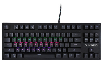 Клавиатура SunWind SW-K900G механическая черный USB Multimedia for gamer LED - купить недорого с доставкой в интернет-магазине