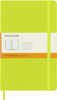 Блокнот Moleskine CLASSIC QP060C2 Large 130х210мм 240стр. линейка твердая обложка лайм - купить недорого с доставкой в интернет-магазине