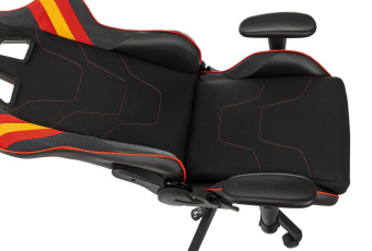 Кресло игровое Zombie VIKING 4 AERO черный/красный ткань/эко.кожа с подголов. крестов. пластик - купить недорого с доставкой в интернет-магазине