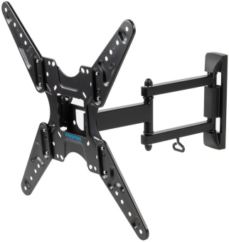 Кронштейн для телевизора Kromax OPTIMA-414 черный 20"-55" макс.30кг настенный поворотно-выдвижной и наклонный - купить недорого с доставкой в интернет-магазине