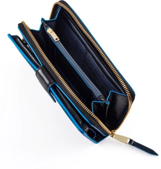 Кошелек женский Piquadro Blue Square PD1354B2R/N черный натур.кожа - купить недорого с доставкой в интернет-магазине