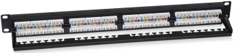 Патч-панель Cabeus PL2-24-CAT.5E-DUAL 19" 1U 24xRJ45 кат.5E - купить недорого с доставкой в интернет-магазине