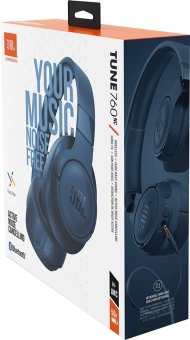 Гарнитура мониторные JBL Tune 760NC 1.2м синий беспроводные bluetooth оголовье (JBLT760NCBLU) - купить недорого с доставкой в интернет-магазине