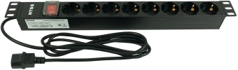 Блок распределения питания NTSS NTSS-PDU-DA1017 гор.размещ. 8xSchuko базовые 10A C14 2м - купить недорого с доставкой в интернет-магазине