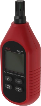 Термогигрометр RGK TH-20 портативный красный/черный (776486) - купить недорого с доставкой в интернет-магазине