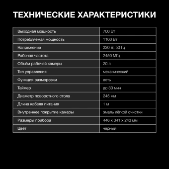 Микроволновая Печь Hyundai HYM-D3035 20л. 700Вт белый - купить недорого с доставкой в интернет-магазине