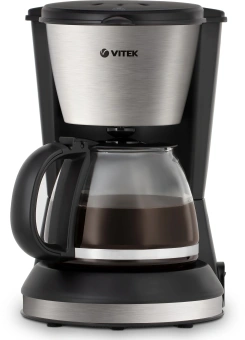 Кофеварка капельная Vitek VT-1506 BK 550Вт черный/серебристый - купить недорого с доставкой в интернет-магазине