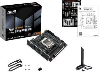 Материнская плата Asus TUF GAMING B850I WIFI NEO Socket AM5 AMD B850 2xDDR5 mini-ITX AC`97 8ch(7.1) 2.5Gg RAID+HDMI+DP - купить недорого с доставкой в интернет-магазине