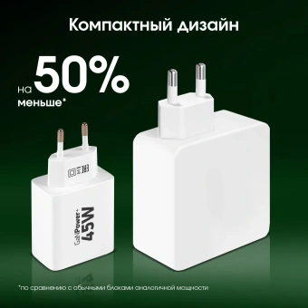 Сетевое зар./устр. Digma Pro DPW4A 45W 3A (PD+QC) USB-C/USB-A универсальное белый (DPW4A5GX11WH) - купить недорого с доставкой в интернет-магазине