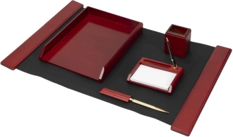 Настольный набор Good Sunrise M5C-10 (5 предметов) красное дерево дерево черный/коричневый - купить недорого с доставкой в интернет-магазине