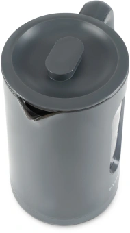 Чайник электрический Hyundai HYK-G4508 1.5л. 1700Вт серый/прозрачный корпус: стекло - купить недорого с доставкой в интернет-магазине