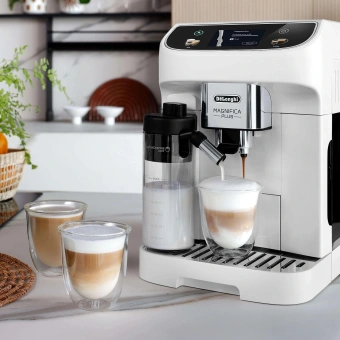 Кофемашина Delonghi Magnifica Plus ECAM320.60.W 1450Вт белый/черный - купить недорого с доставкой в интернет-магазине
