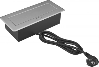 Розетка Cactus CS-SOCKET-EU3-GYBK для столешницы 26.5x11.8x6.5см серый - купить недорого с доставкой в интернет-магазине
