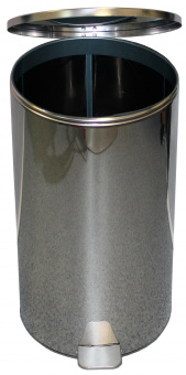 Урна Титан для мусора d300мм h550мм 40л хром - купить недорого с доставкой в интернет-магазине