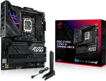 Материнская плата Asus ROG STRIX Z790-E GAMING WIFI II Soc-1700 Intel Z790 4xDDR5 ATX AC`97 8ch(7.1) 2.5Gg RAID+HDMI+DP - купить недорого с доставкой в интернет-магазине