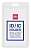 Бейдж для пропуска Deli 8315white 54х89мм вертикальный без крепления акрил/пластик белый