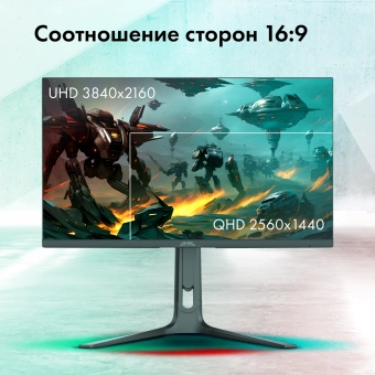 Монитор GMNG 27" Gaming GM-27F23 черный IPS LED 2ms 16:9 HDMI M/M матовая HAS Piv 400cd 178гр/178гр 3840x2160 160Hz G-Sync FreeSync DP Quad 4K (2160p) 6.63кг - купить недорого с доставкой в интернет-магазине
