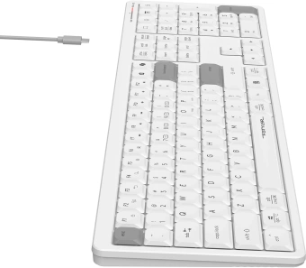 Клавиатура A4Tech Fstyler FBX55C белый USB беспроводная BT/Radio slim Multimedia (FBX55C) - цена, купить или заказать с доставкой в интернет-магазине Клавиатура A4Tech Fstyler FBX55C белый USB беспроводная BT/Radio slim Multimedia (FBX55C) - купить недорого с доставкой в интернет-магазине