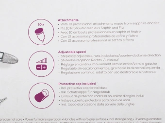 Маникюрно-педикюрный набор Beurer MP62 насадок в компл.:10шт белый - купить недорого с доставкой в интернет-магазине