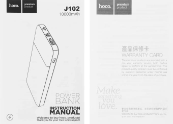 Мобильный аккумулятор Hoco J102 Cool figure 10000mAh QC3.0/PD3.0 20W 3A USB-A/USB-C черный - купить недорого с доставкой в интернет-магазине