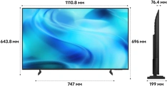 Телевизор LED Samsung 50" UE50U8000HUXPY черный/серый 4K Ultra HD 60Hz DVB-T2 DVB-C DVB-S2 USB WiFi Smart TV - купить недорого с доставкой в интернет-магазине