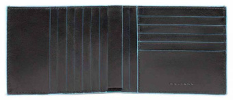 Кошелек мужской Piquadro Blue Square PU1241B2R/N черный натур.кожа - купить недорого с доставкой в интернет-магазине