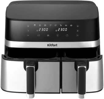 Аэрогриль Kitfort КТ-2261 2700Вт черный/серебристый - купить недорого с доставкой в интернет-магазине