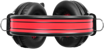 Наушники с микрофоном Оклик HS-G300 ARMAGEDDON черный/красный 2.2м мониторные оголовье (337457) - купить недорого с доставкой в интернет-магазине