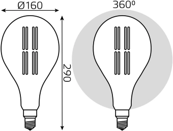 Лампа светодиодная Gauss Filament Vintage 6Вт цок.:E27 шар 220B св.свеч.бел.нейт. (упак.:1шт) (179802205) - купить недорого с доставкой в интернет-магазине
