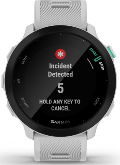 Смарт-часы Garmin Forerunner 55 42мм 1.04" LCD корп.белый рем.белый разм.брасл.:127-220мм (010-02562-11) - купить недорого с доставкой в интернет-магазине