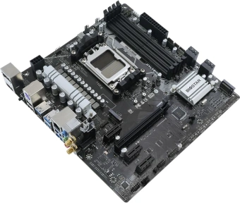 Материнская плата Biostar B650MT-E Pro SocketAM5 AMD B650 4xDDR5 mATX AC`97 8ch(7.1) 2.5Gg RAID+HDMI+DP - купить недорого с доставкой в интернет-магазине