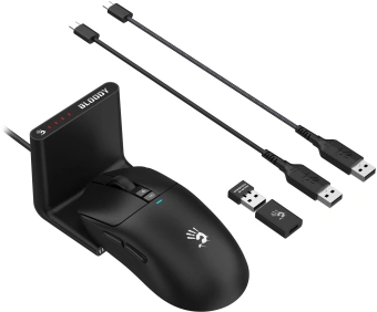 Мышь A4Tech Bloody R72 Ultra Duo черный оптическая 20000dpi беспров. USB/USB-C 7but - купить недорого с доставкой в интернет-магазине