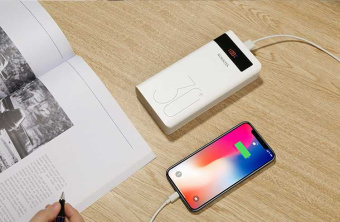 Мобильный аккумулятор Romoss Sense 8P+ 30000mAh QC3.0 18W 3A 2xUSB-A/USB-C белый - купить недорого с доставкой в интернет-магазине