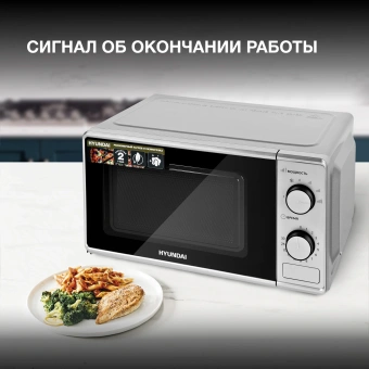 Микроволновая Печь Hyundai HYM-M2042 20л. 700Вт серебристый - купить недорого с доставкой в интернет-магазине