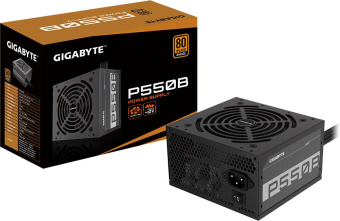 Блок питания Gigabyte ATX 550W GP-P550B 80+ bronze (20+4pin) APFC 120mm fan 6xSATA RTL - купить недорого с доставкой в интернет-магазине