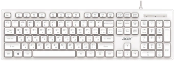 Клавиатура + мышь Acer OCC504 клав:белый мышь:белый USB Multimedia (ZL.ACC11.00N) - купить недорого с доставкой в интернет-магазине