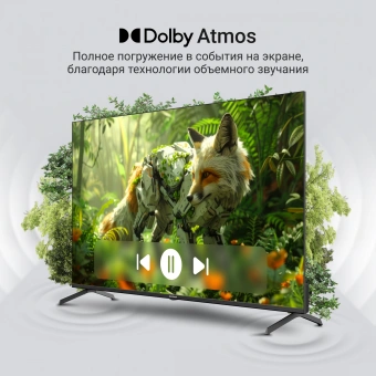 Телевизор QLED Digma 50" DM-LED50UQB31 Google TV Frameless Metal черный/черный 4K Ultra HD 60Hz MEMC DVB-T DVB-T2 DVB-C DVB-S DVB-S2 USB WiFi Smart TV - купить недорого с доставкой в интернет-магазине