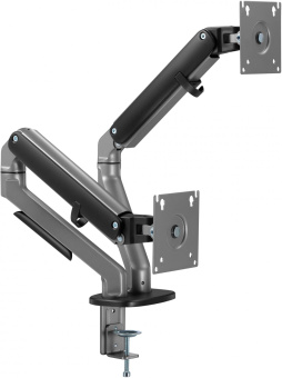 Кронштейн для мониторов Ultramounts UM735BL черный/серый 17"-27" макс.7кг крепление к столешнице поворот и наклон - цена, купить или заказать с доставкой в интернет-магазине Кронштейн для мониторов Ultramounts UM735BL черный/серый 17"-27" макс.7кг крепление к столешнице поворот и наклон - купить недорого с доставкой в интернет-магазине