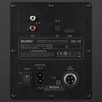 Колонки Sven MC-50 2.0 черный 210Вт BT - купить недорого с доставкой в интернет-магазине