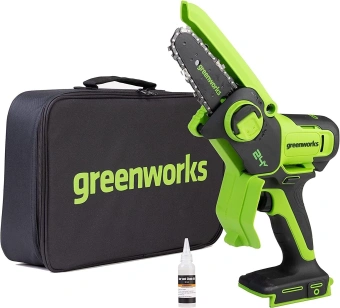 Цепная пила Greenworks G24MCS10 дл.шины:4"(10cm) 1аккум. 2Ач ЗУ (2008207UA) - купить недорого с доставкой в интернет-магазине