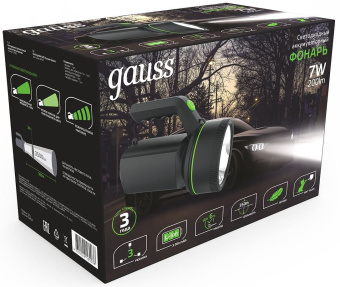 Прожектор Gauss GFL601 черный 7Вт лам.:светодиод. (GF601) - купить недорого с доставкой в интернет-магазине