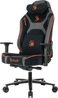 Кресло игровое A4Tech Bloody GC-680 черный/серый искусственная замша с подголов. крестов. металл - купить недорого с доставкой в интернет-магазине