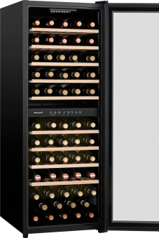 Винный шкаф Weissgauff WWC-77 DB DualZone 1-нокамерн. черный - купить недорого с доставкой в интернет-магазине