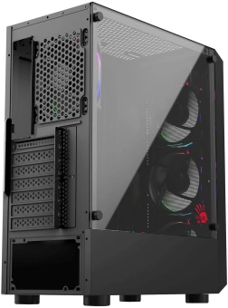 Корпус Bloody CC-126 черный без БП ATX 8x120mm 2xUSB2.0 1xUSB3.0 audio bott PSU - купить недорого с доставкой в интернет-магазине