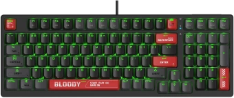Клавиатура A4Tech AT98 черный/красный USB for gamer LED кабель 1.8м - купить недорого с доставкой в интернет-магазине