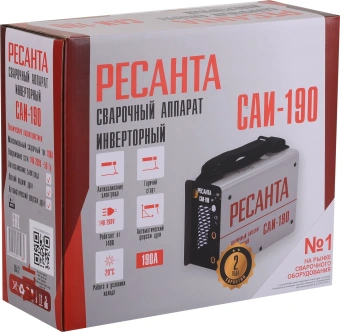 Сварочный аппарат Ресанта САИ-190 инвертор ММА DC 6.5кВт - купить недорого с доставкой в интернет-магазине