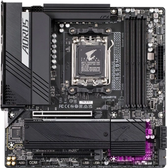 Материнская плата Gigabyte B650M AORUS ELITE SocketAM5 AMD B650 mATX AC`97 8ch(7.1) 2.5Gg RAID+HDMI+DP - купить недорого с доставкой в интернет-магазине